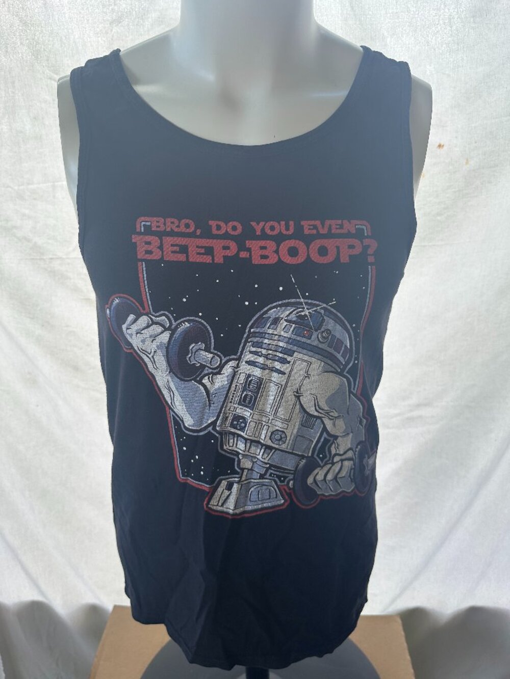 Bro Do You Even Beep Boop Tee Fury Men's Black Tank Top Small